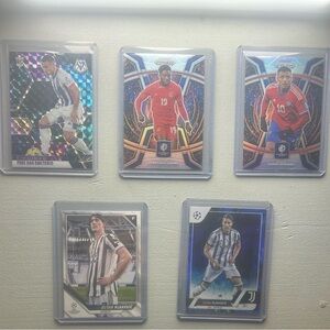 5 Studded Soccer Star Card Lot!